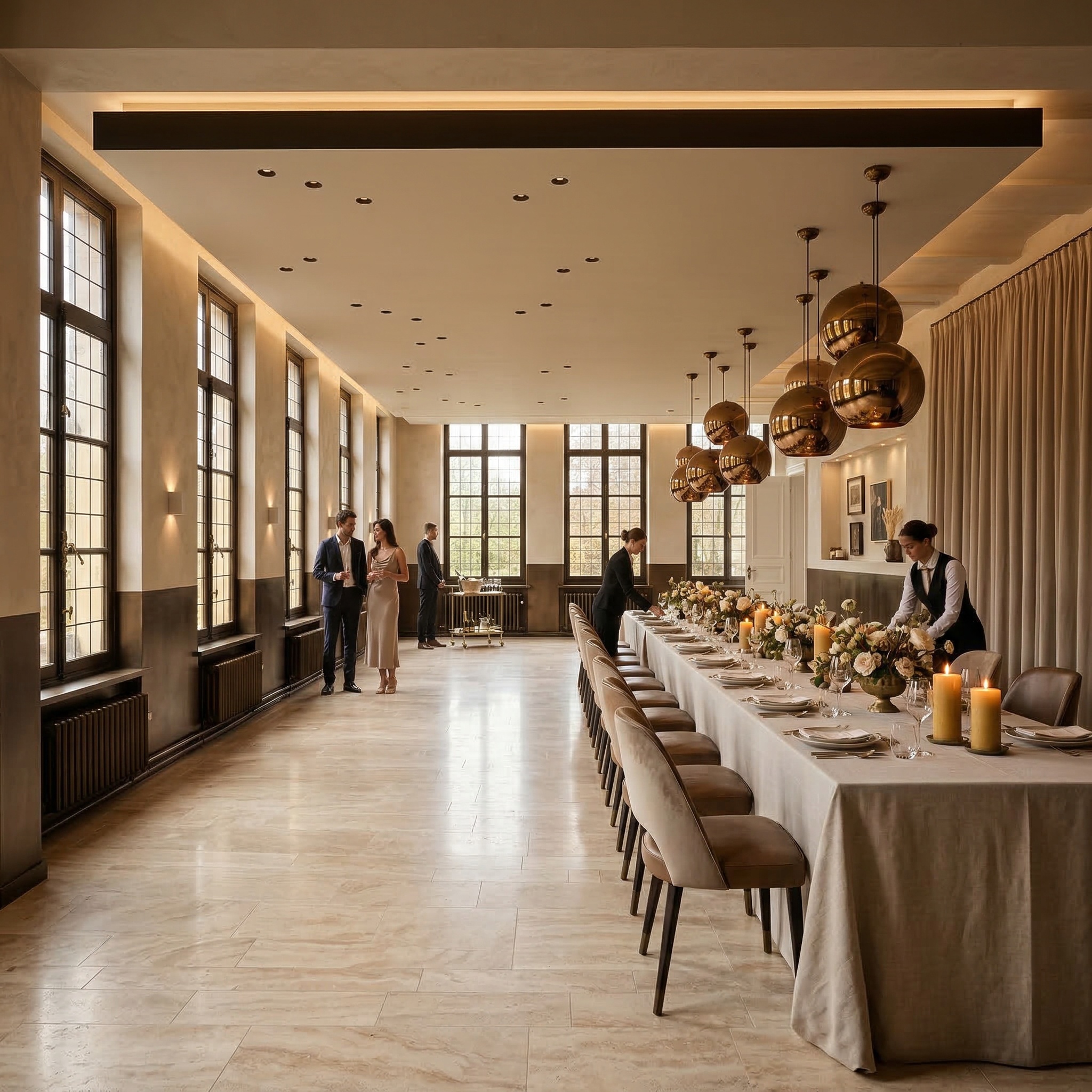 Feestzaal diner opstelling