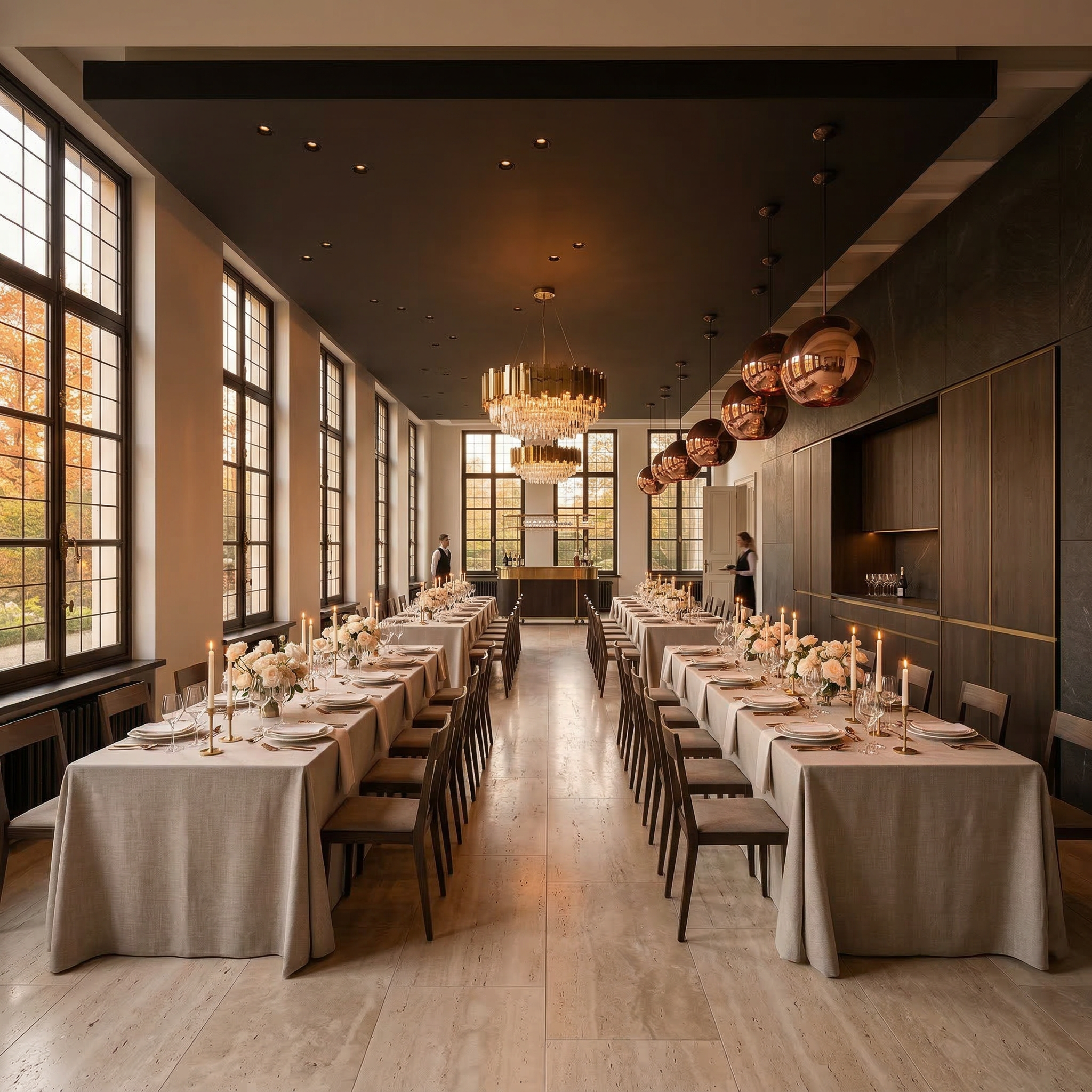 Diner in de grote zaal