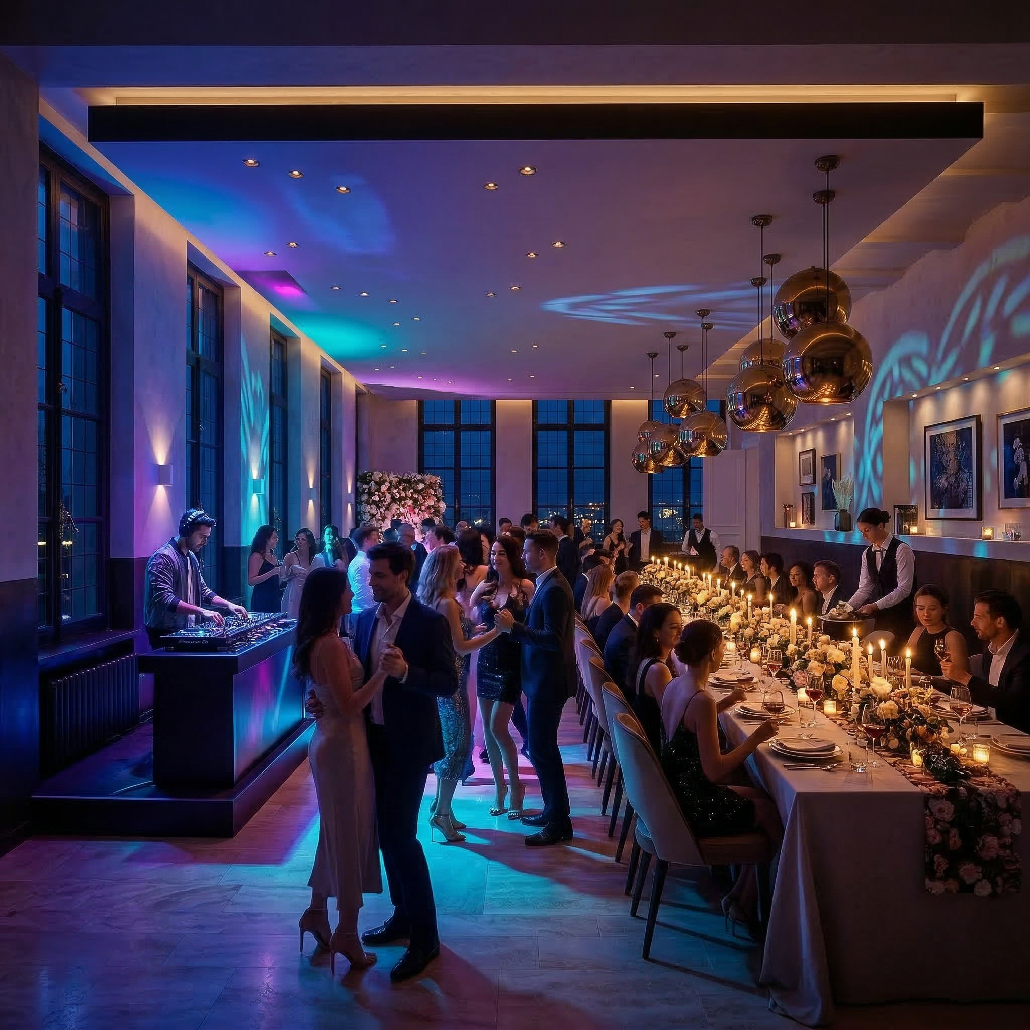 Avondfeest in het kasteel